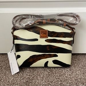 NWT Dooney and Bourke Zebra Print Suki Leather Crossbody